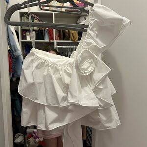 One Shoulder Ruffle Top